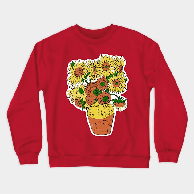 Sunflowers Crewneck Sweatshirt by EV Visuals